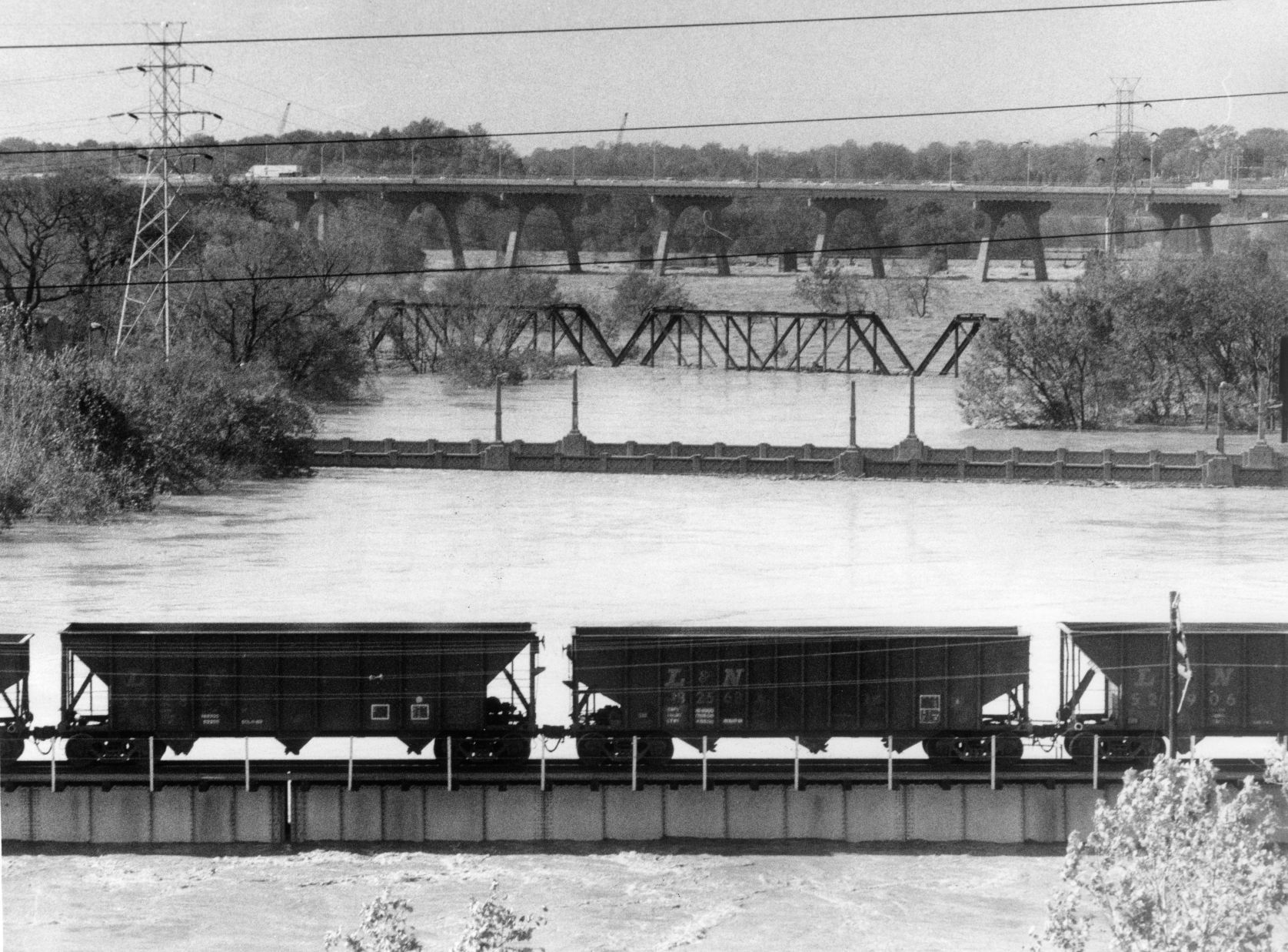 Flooded bridges